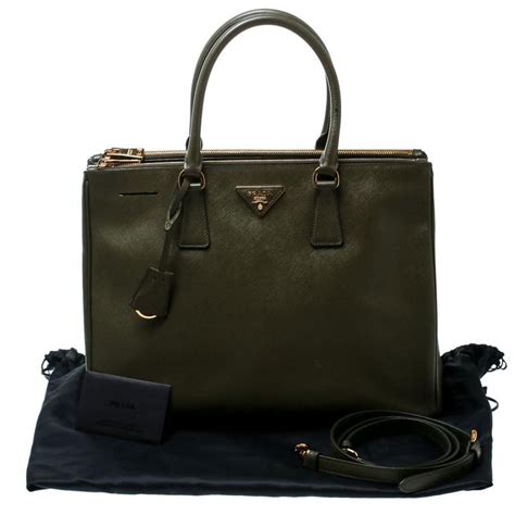 prada green saffiano|prada saffiano double zip review.